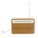 SAFE RADIO RADIO WITH CRANK - NATURAL BAMBOO